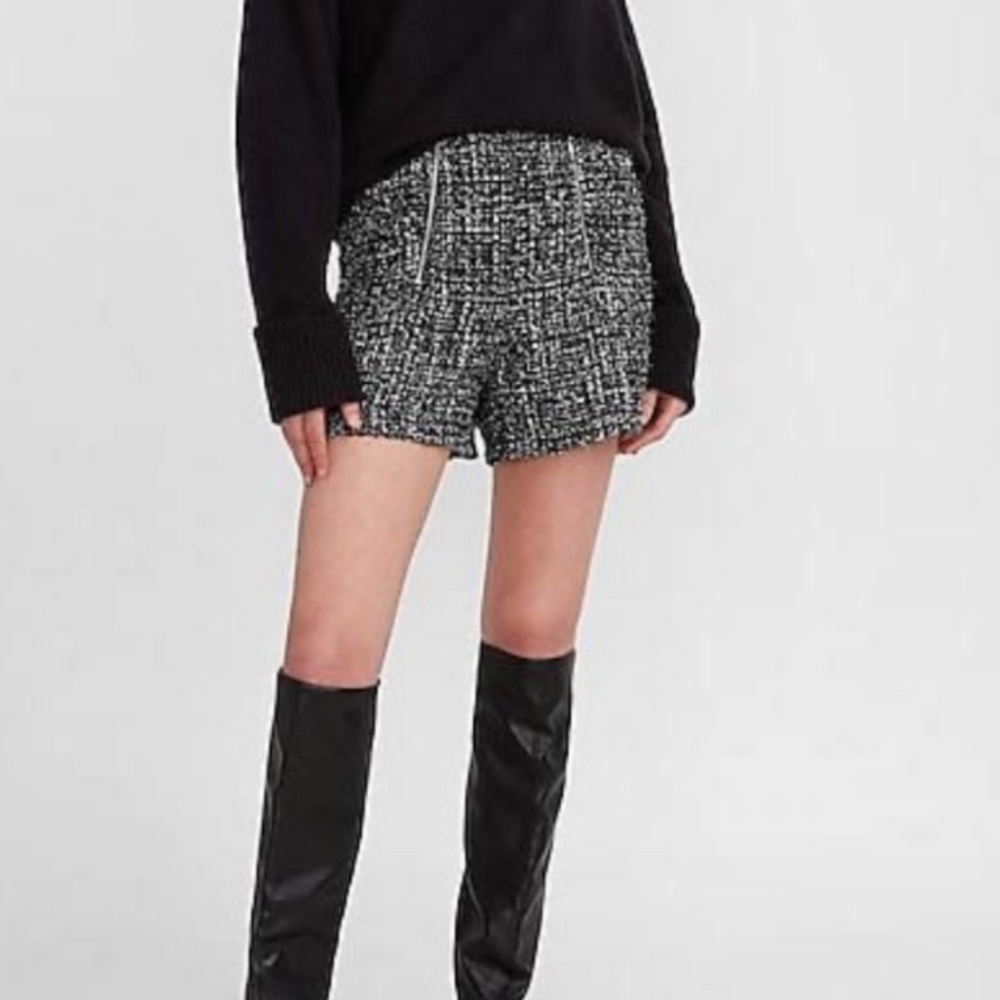 Express tweed shorts